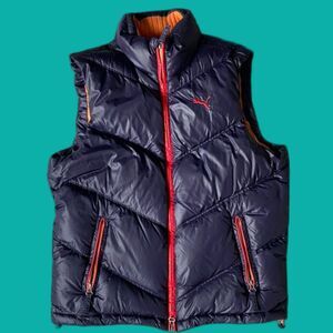 Navy Puma Down Puffer Vest Men's S